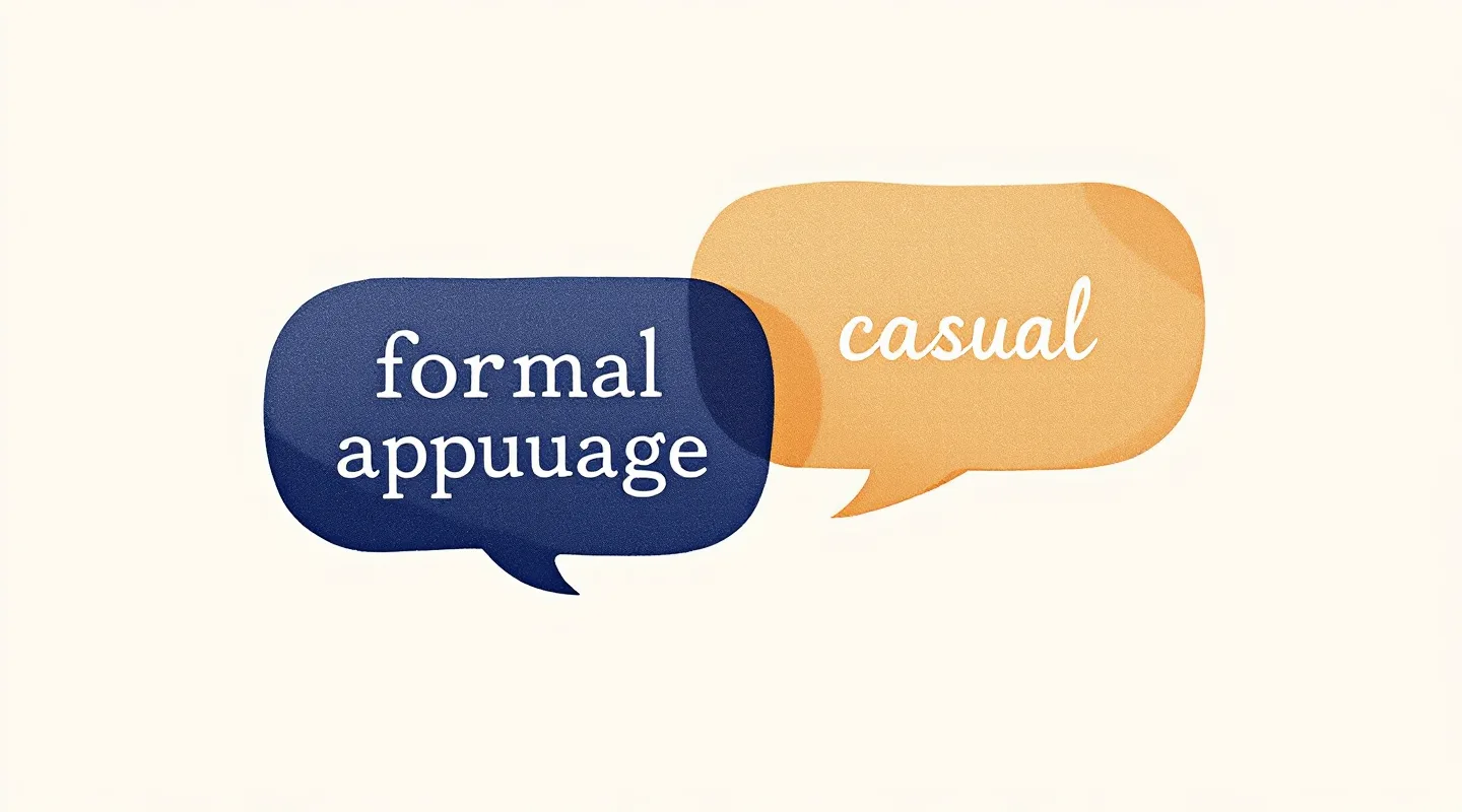 The difference between formal and informal writing styles