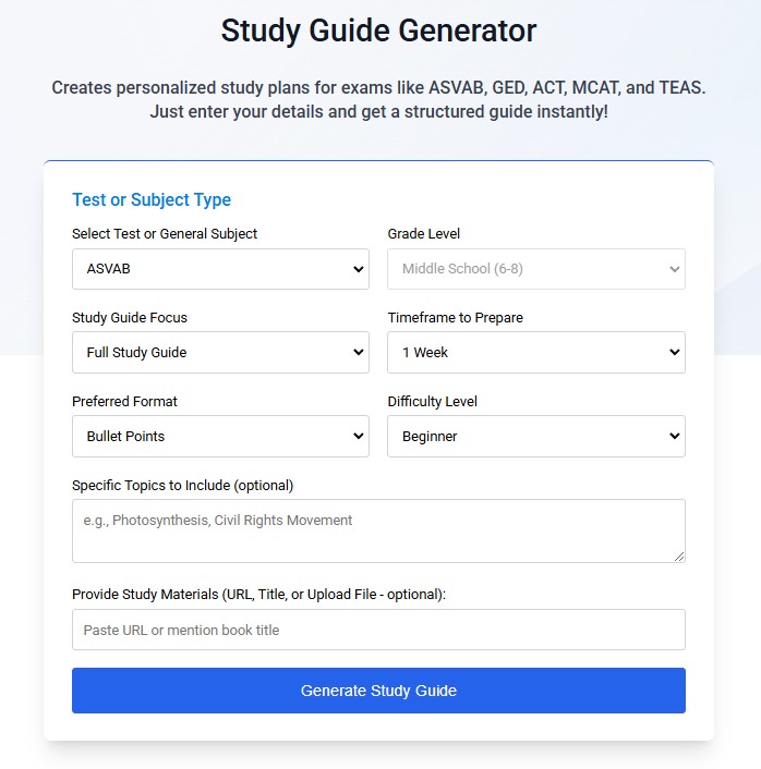 study guide generator