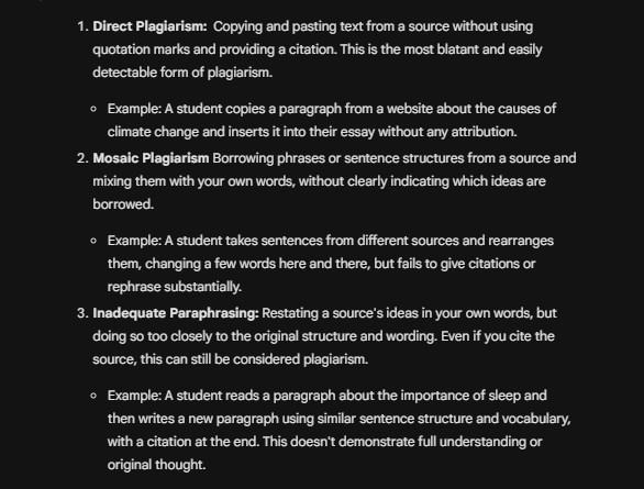 examples of plagiarism